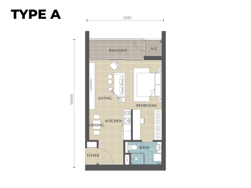 Jesselton Twin Towers Type A floor plan