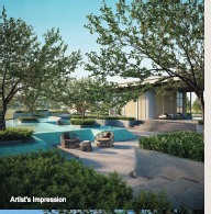Artist impression of green communal garden